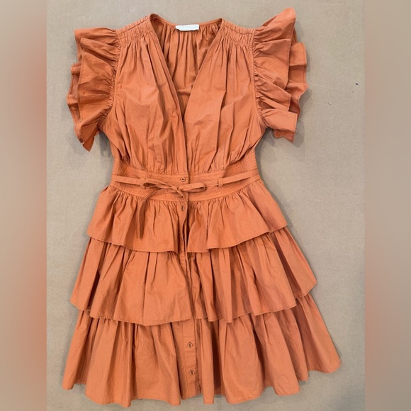 Ulla Johnson Dresses & Skirts - Ulla Johnson Terracotta Ruffled Mini Dress